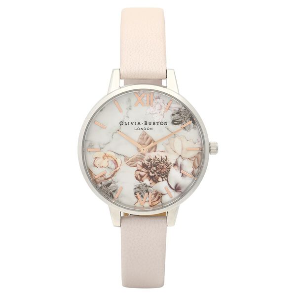 Olivia Burton Quartz Analog White Dial Leather Strap Watch for Women - image number 1