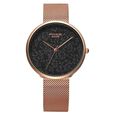 Poze by Sonata Quartz Analog Pink Dial Stainless Steel Strap Watch for Women