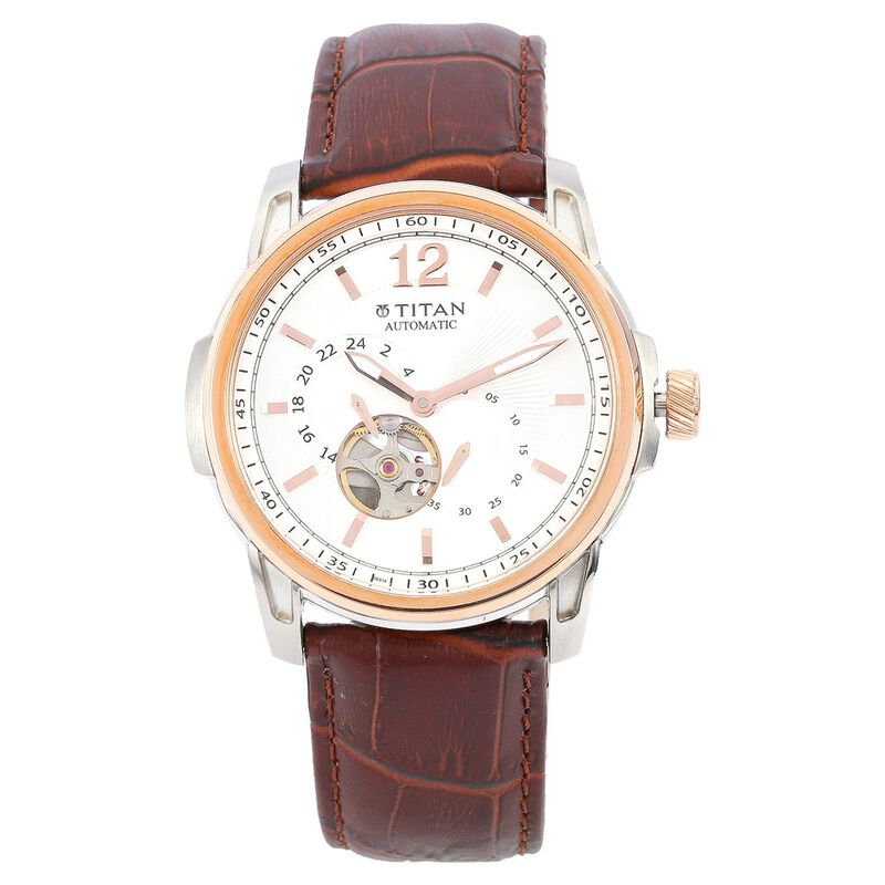Titan Quartz Analog Silver Dial Watch for Men