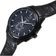 Xylys Swiss Chronograph Black Leather Strap Aventurine Dial Watch For Men - image number 2