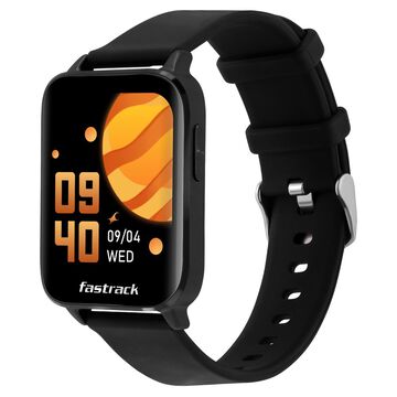 Fastrack Reflex Curv Black: Health & Sleep Tracker with Bold Curved Display Smartwatch