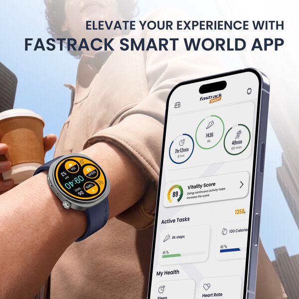 Fastrack Revoltt FR3 Pro Smartwatch with 1.43" AMOLED Display Dynamic 60Hz Refresh SpO2 Sleep Functional Crown IP68 - image number 8
