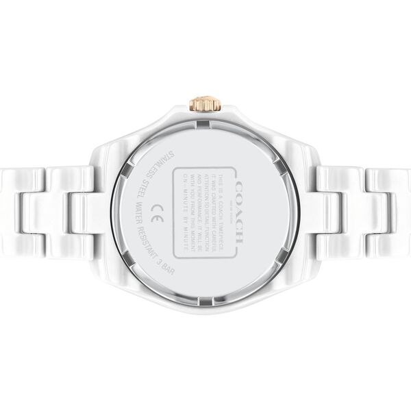 Coach Quartz Analog Mother Of Pearl Dial Ceramic Strap Watch for Women - image number 2