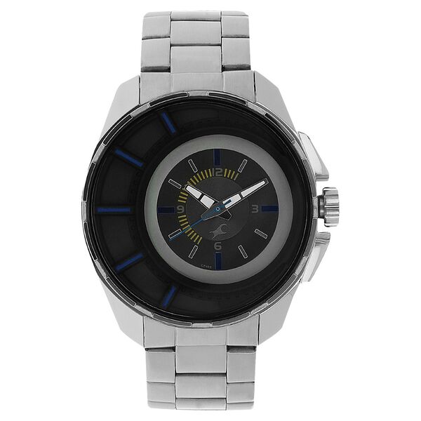 Fastrack Quartz Analog Black Dial Stainless Steel Strap Watch for Guys - image number 0