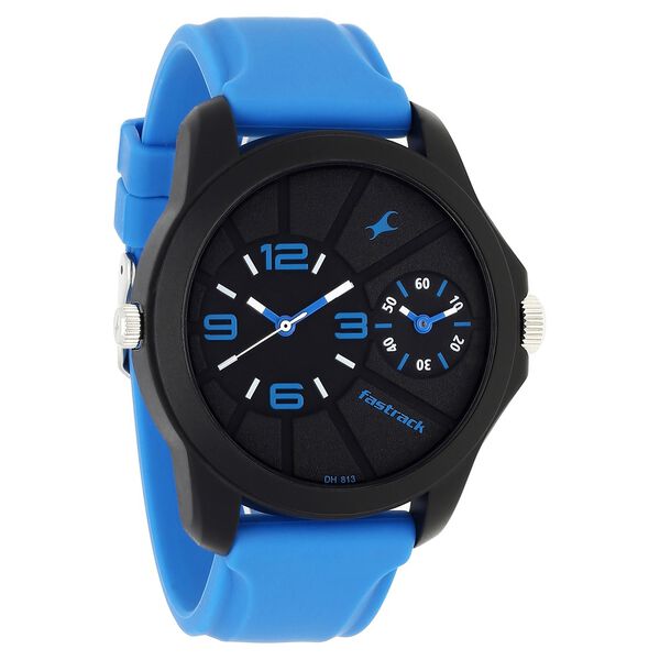 Fastrack Quartz Analog Black Dial Silicone Strap Watch for Guys - image number 1