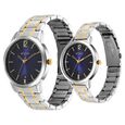 Titan Quartz Analog with Date Blue Dial Stainless Steel Strap Watch for Couple - image number 2