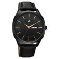 Fastrack Stunners Quartz Analog Black Dial Black Leather Strap Watch For Guys - image number 1