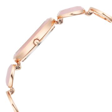Titan Raga New You Quartz Analog Mother Of Pearl Dial Rose Quartz stone Strap Watch for Women