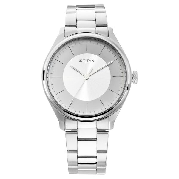 Titan Men's Urban Edge Lustrous Grey Dial Leather Watch - image number 1