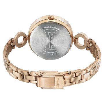 Sonata Wedding Rose Gold Dial Women Watch With Stainless Steel Strap