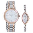 Titan Quartz Analog Silver Dial Watch for Couple - image number 0