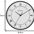 Titan Metallic Wall Clock White Dial Silent Sweep Technology with size 30.4 cm X 30.4 cm (Medium) - image number 6
