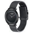 Sonata Sleek Black Dial Black-Tone Metal Bracelet Watch - image number 2