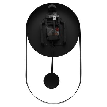 Titan Contemporary Modern Metallics Pendulum Wall Clock with Black Dial Silent Sweep Technology - 45.cm x 24.5 cm