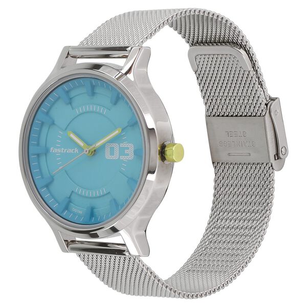 Fastrack Loopholes Quartz Analog Blue Dial Stainless Steel Strap Watch for Girls - image number 1