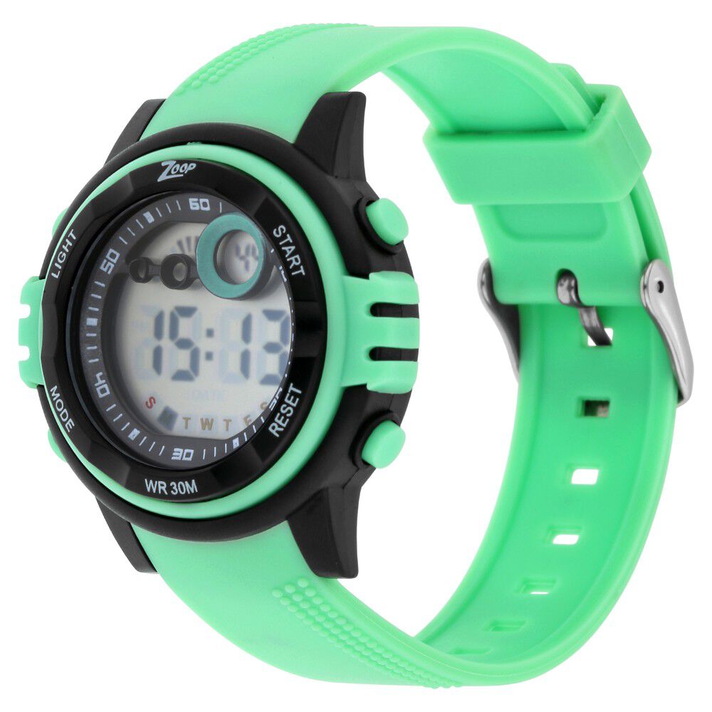 Buy Online Zoop Digital Watch with Digital Dial & Green Strap for