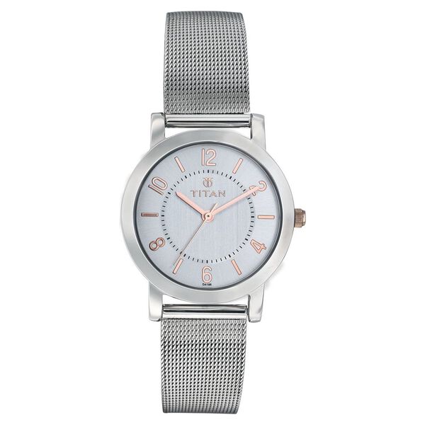 Titan Quartz Analog Silver Dial Watch for Women - image number 0