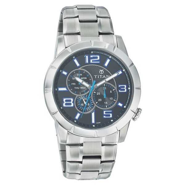 Titan Quartz Multifunction Black Dial Watch for Men - image number 0