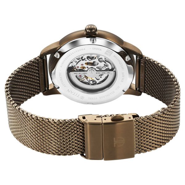 Titan Automatic Color Upgrade Green Dial Green Stainless Steel Strap Watch For Men - image number 5