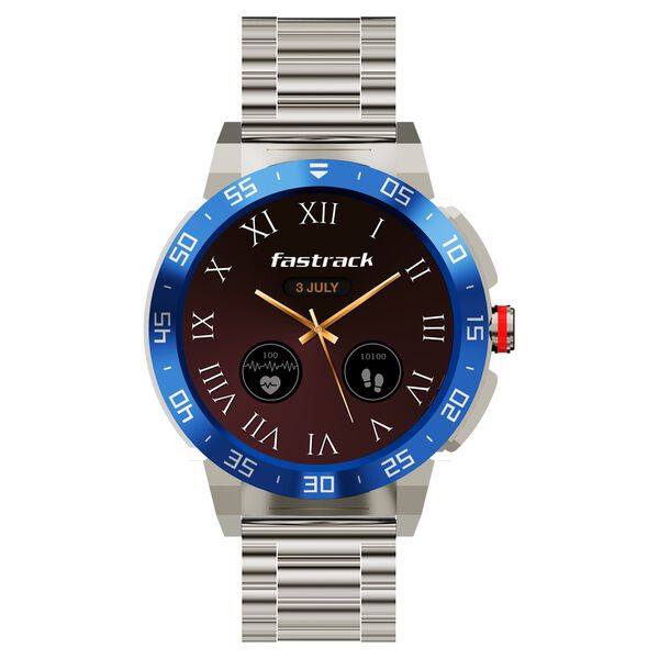 Fastrack Magnus FX3 Luxury Metal Smartwatch Premium Top Ring Design comes with High Definition 3.7 cm UltraVU Display With Silver Strap - image number 1