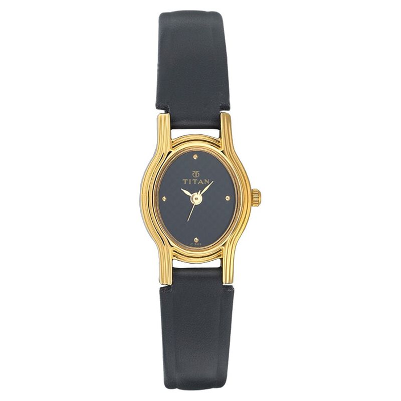 Titan Quartz Analog Black Dial Watch for Women