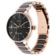 Titan Ceramic Fusion Quartz Multifunction Black Dial Rose Gold Dual-Toned Stainless Steel Bracelet Watch for Men - image number 4