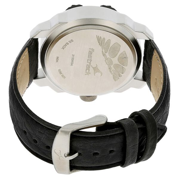 Fastrack Quartz Analog Yellow Dial Leather Strap Watch for Guys - image number 3
