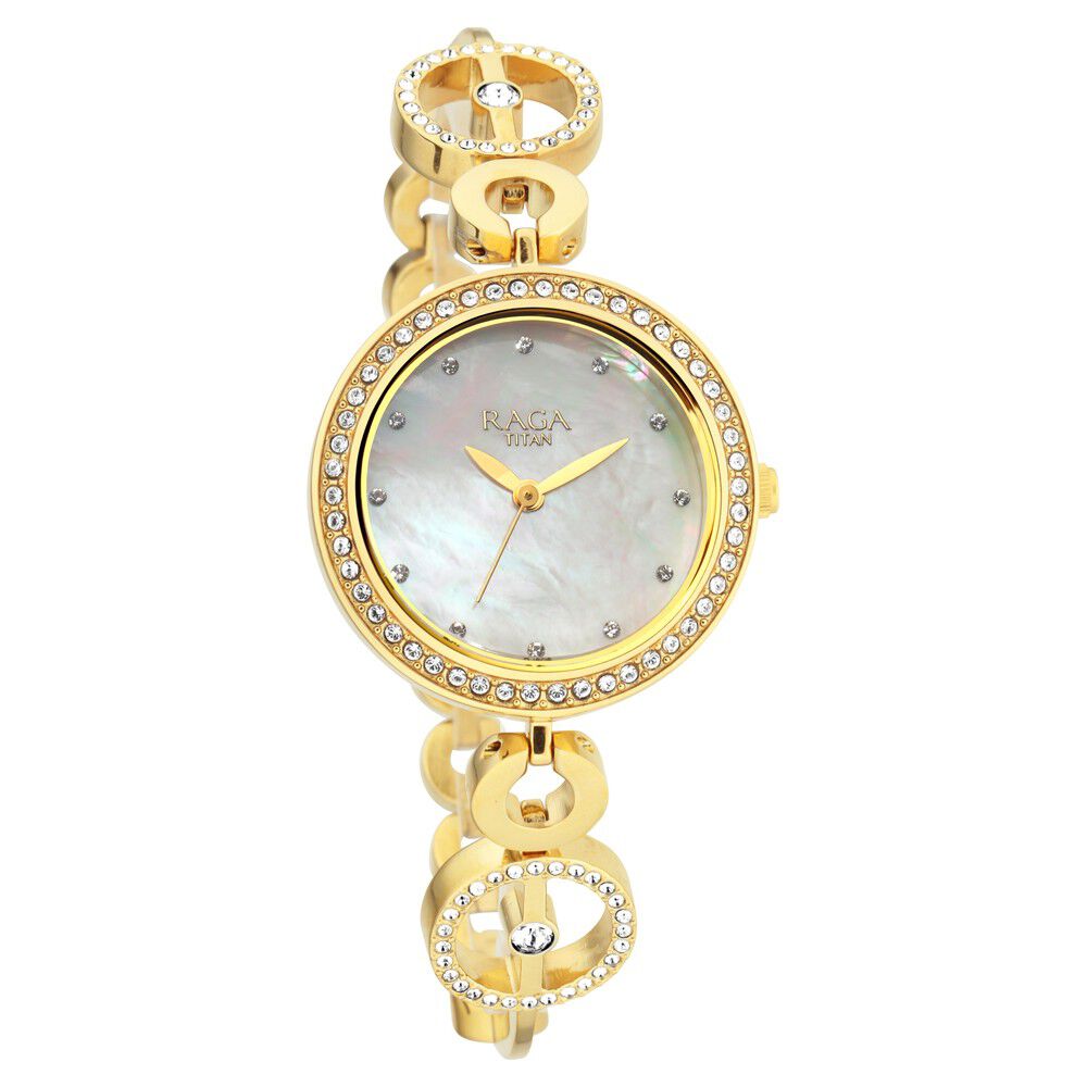 Buy Online Titan Raga Mother of Pearl Dial Women Watch With Metal Strap ns2539ym02 Titan
