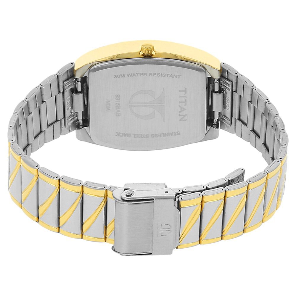 Buy Online Titan Analog with Date White Dial Stainless Steel Strap watch for Men ns9315bm01 Titan