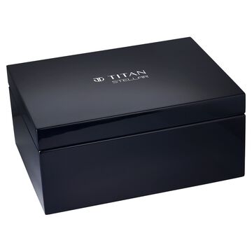 Titan Stellar Automatic Malachite Dial Leather Strap Watch for Men
