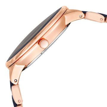 Anne Klein Quartz Analog Blue Dial Multicoloured Plastic Strap Watch For Women