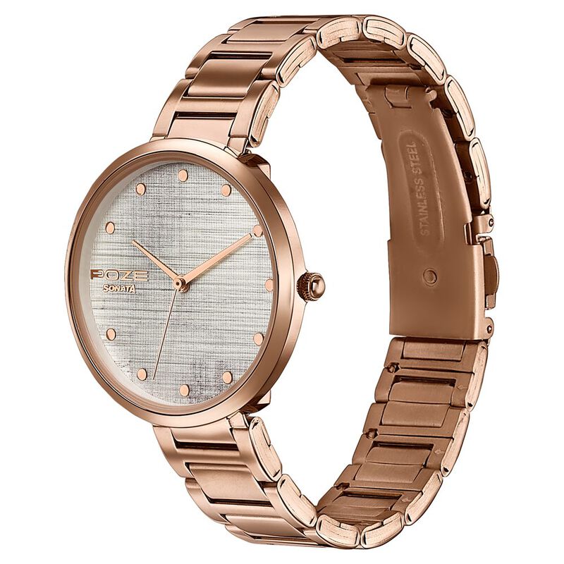 Sonata Poze Quartz Analog White Dial Watch - Image 5