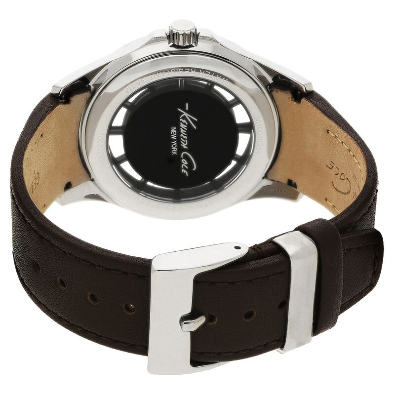 Kenneth Cole Quartz Analog Brown Dial Leather Strap Watch for Men - image number 3