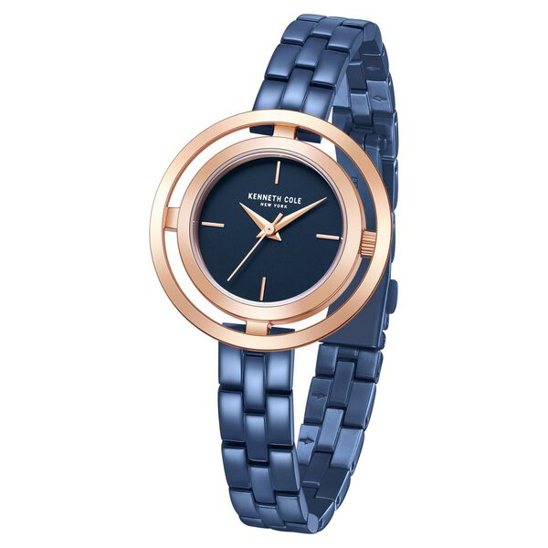 Kenneth Cole Quartz Analog Blue Dial Stainless Steel Strap Watch for Women - image number 1