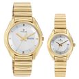 Titan Quartz Analog with Date Silver Dial Watch for Couple - image number 0