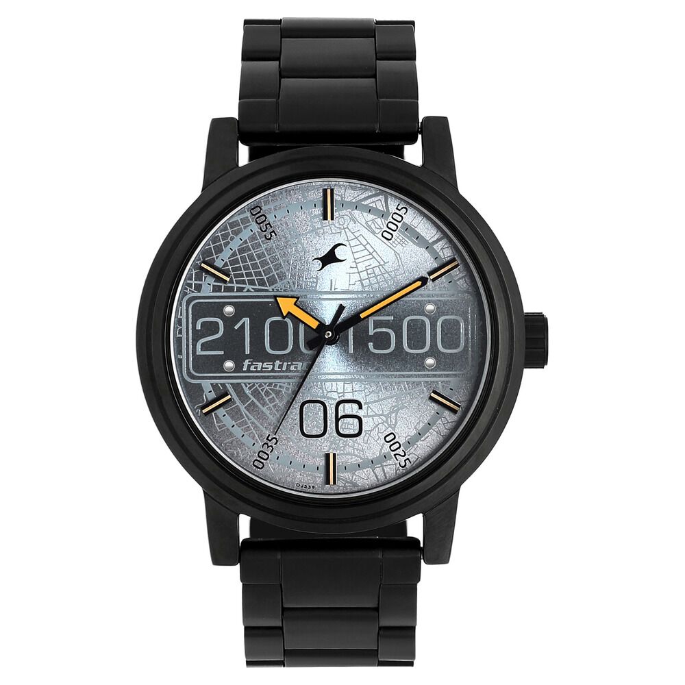 Buy Online Fastrack Road Trip Quartz Analog Black Dial Stainless
