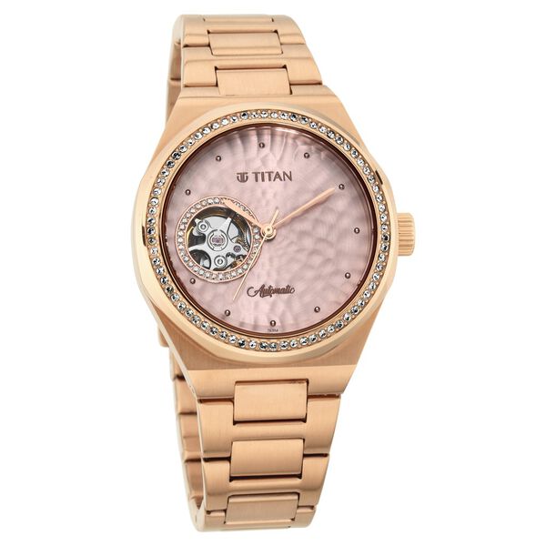 Titan Animalia Rose Gold Dial Women Watch With Stainless Steel Strap - image number 1