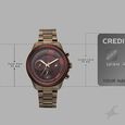 Fastrack Wild Quartz Chronograph Maroon Dial Chrome K Stainless Steel Strap Watch For Guys - image number 3