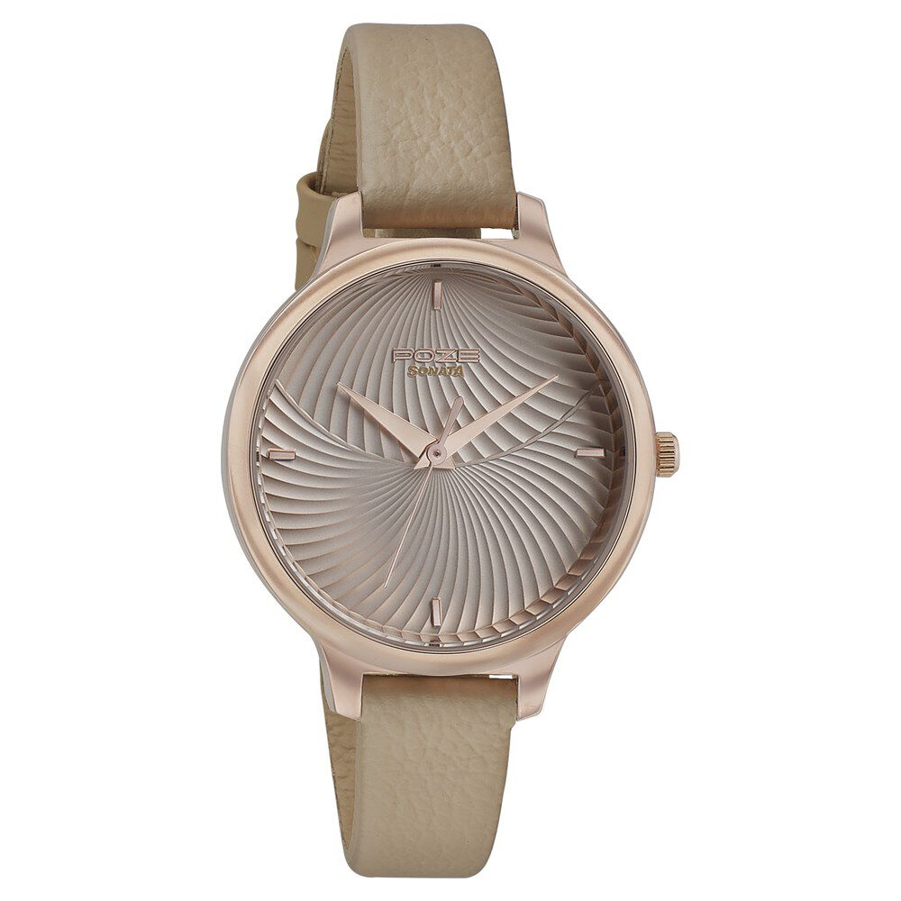 Sonata analog pink dial women's watch sales