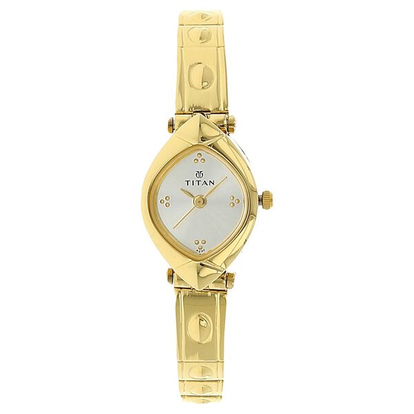 Titan Quartz Analog Silver Dial Stainless Steel Strap Watch for Women - image number 0