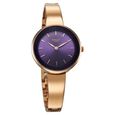 Titan Raga Showstopper Quartz Analog Purple Round Dial Rose Gold Metal Strap Watch For Women - image number 1