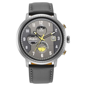 Titan Octane Aerobatics Anthracite Dial Chronograph Leather Strap Watch for Men