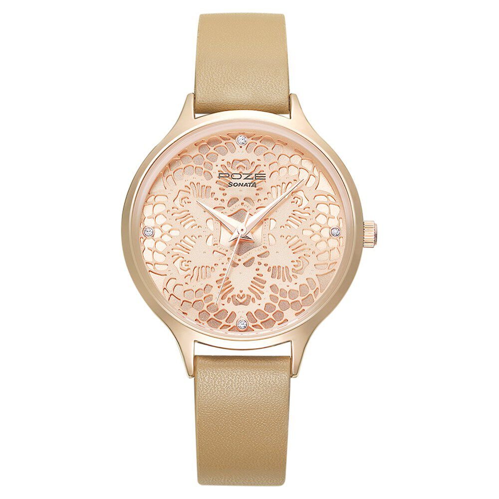 Sonata pink dial clearance watches