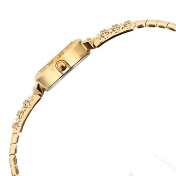 Nebula By Titan Quartz Analog Brown Dial 18 KT Gold Strap Watch for Women