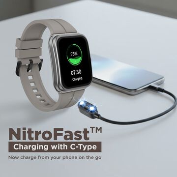 Fastrack VOX Neo Smartwatch 4.8CM Ultra Vu Display, Offline Voice Commands, Functional Crown, To-Do List, Games