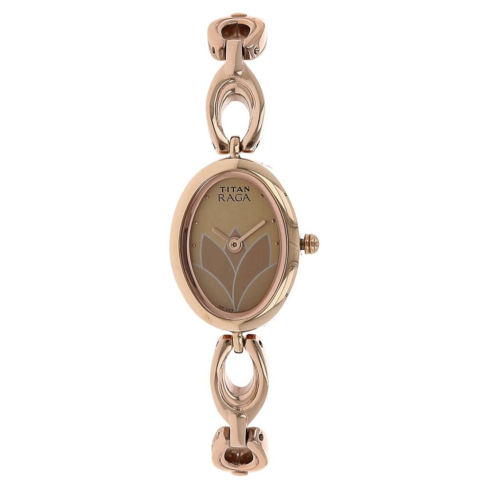 Buy Online Titan Raga Beige Dial Women Watch With Metal Strap nh2511wm03 Titan