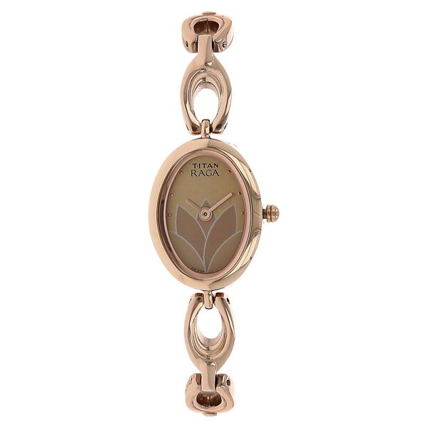 Titan Raga Beige Dial Women Watch With Metal Strap - image number 0