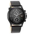 Titan Workwear Silver Dual Time Quartz Leather Strap watch for Men