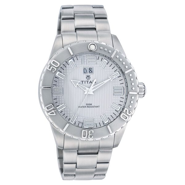 Titan Quartz Analog with Date White Dial Watch for Men - image number 0