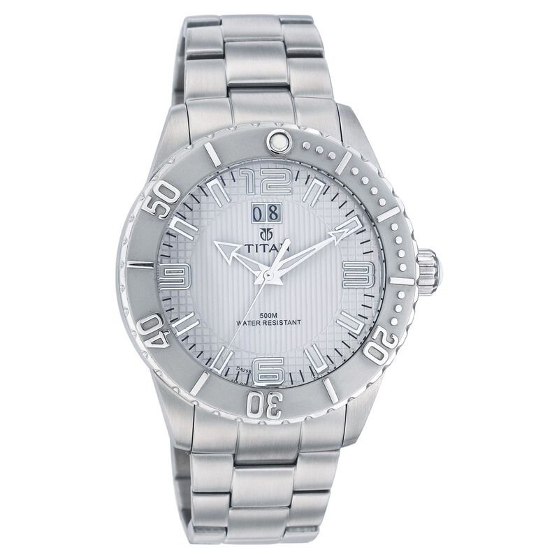 Titan Quartz Analog with Date White Dial Watch for Men